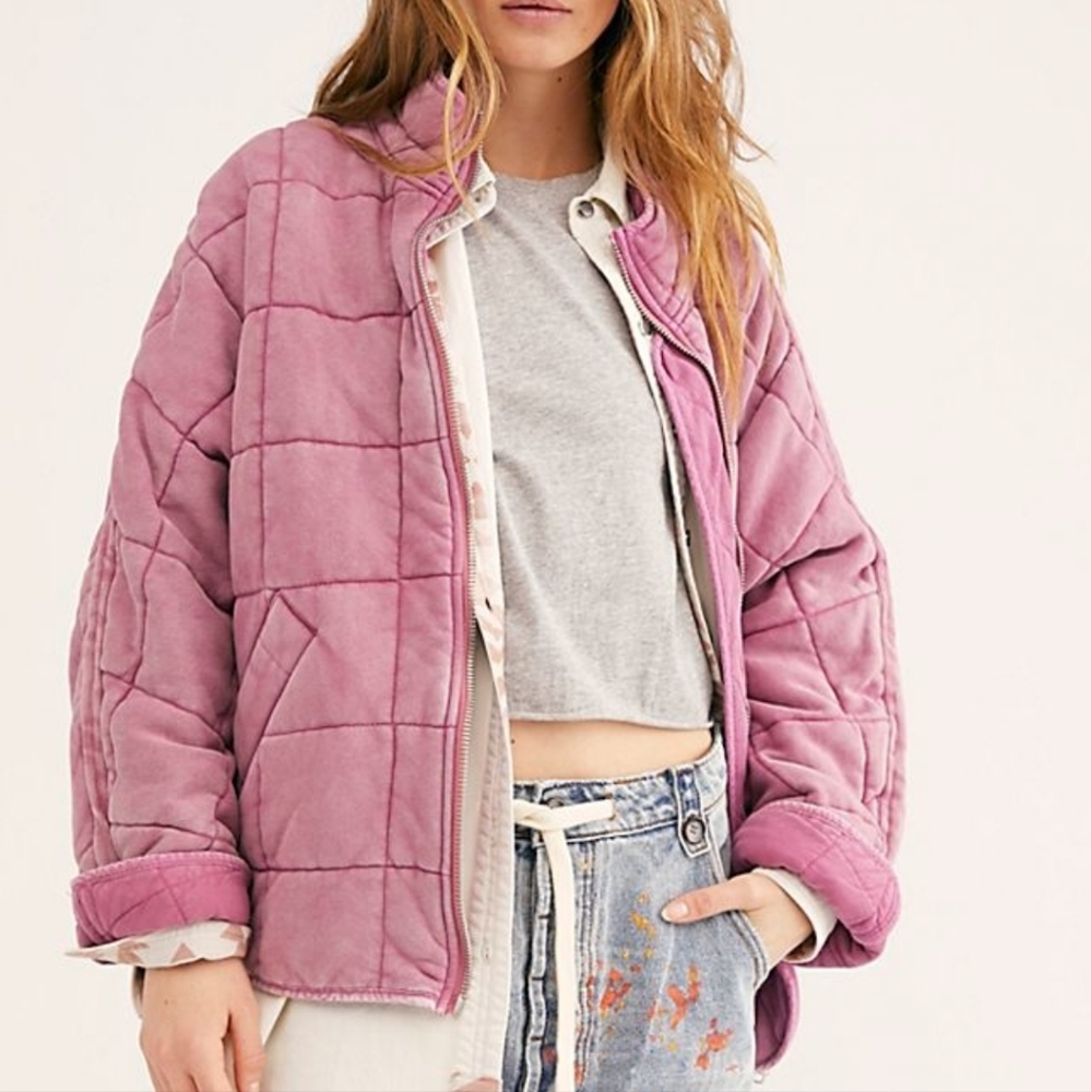 Free People Quilted Dolman jacket